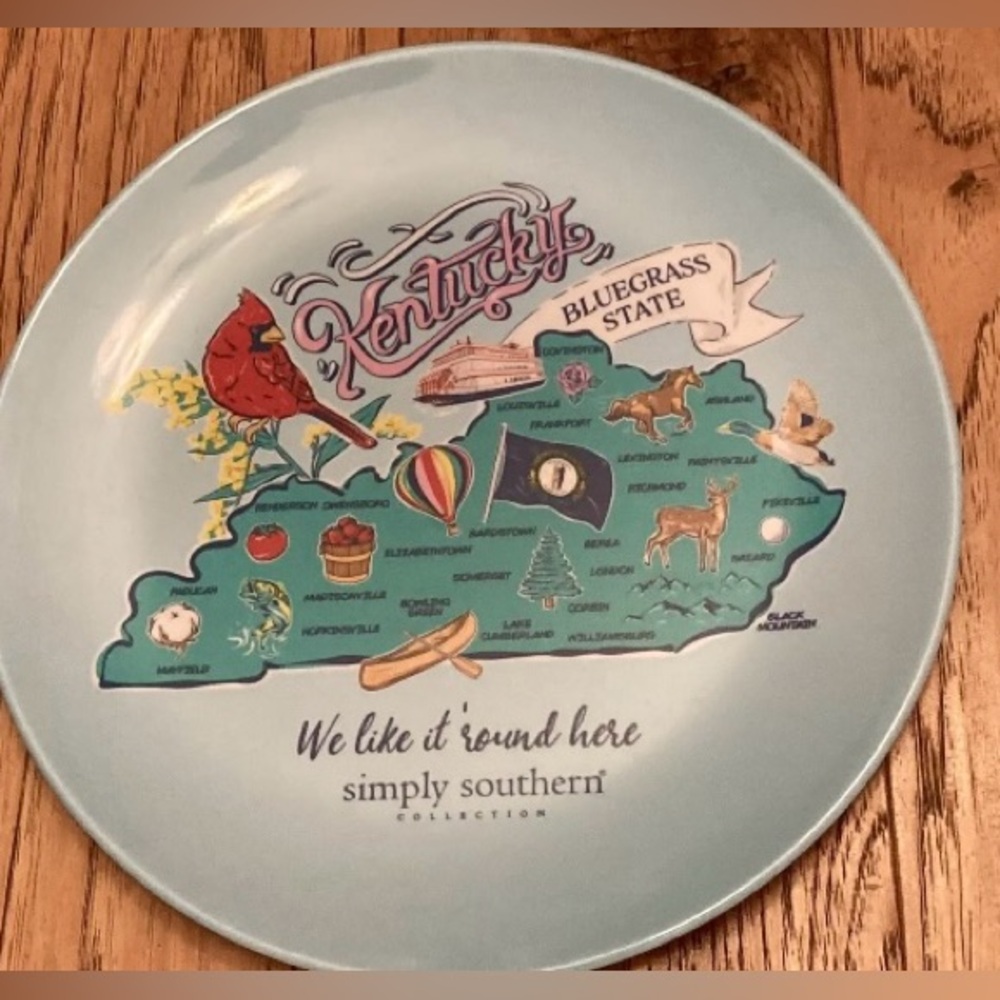 Simply Southern 11” Kentucky  State Plate